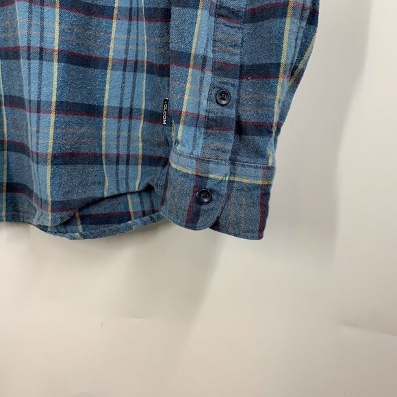 Volcom Men's Gaines Cotton Plaid Flannel Button Up Long Sleeve Shirt Size L - Picture 5 of 12